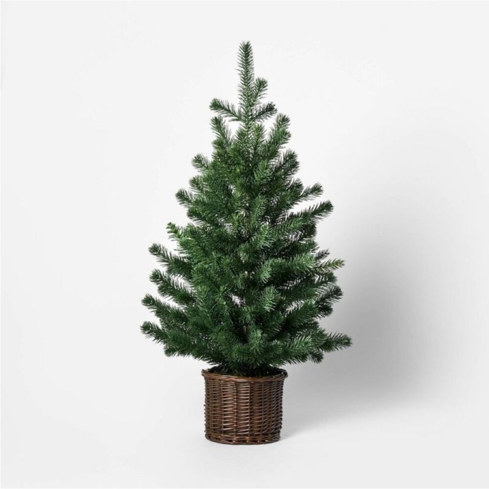 30” Spruce Artificial Christmas Tree Blue-Threshold w/Studio McGee 30”